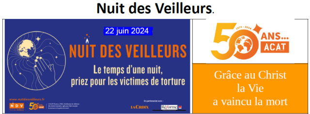 Nuit des Veilleurs - Contre la torture 22 juin Merignac