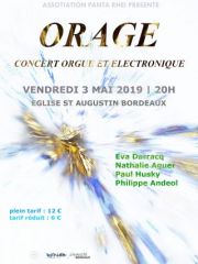 ORAGE concert electronique et orgue Eva DARRACQ