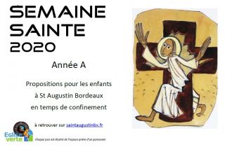 Couverture Livret Semaine Sainte 2020 enfants St Augustin